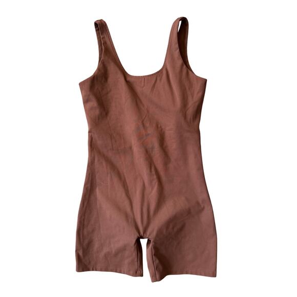 Girlfriend Collective Bike Unitard in Brown Size Medium - Picture 1 of 4